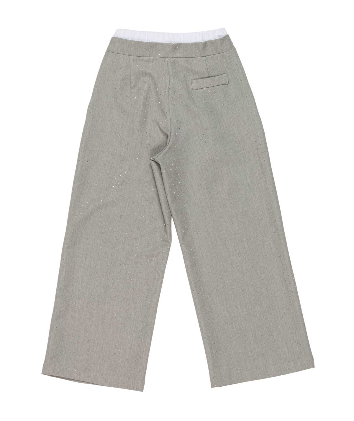 Wide-Leg Pants with Elastic Waistband and Pleat Detail Black / 8Y