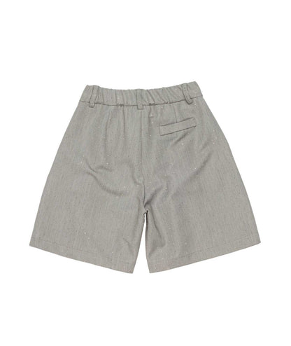 Pleated Shorts with Sparkle Detail Black / 8Y