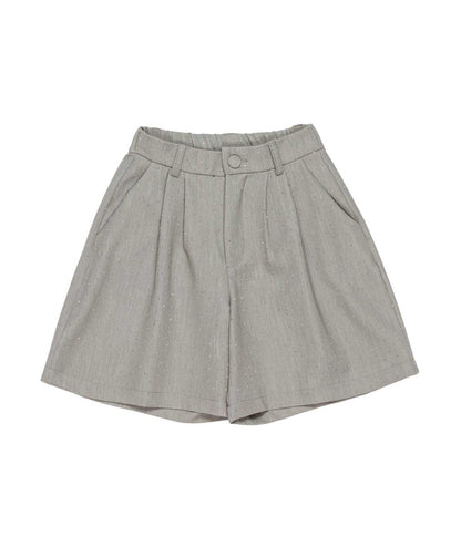 Pleated Shorts with Sparkle Detail Black / 8Y