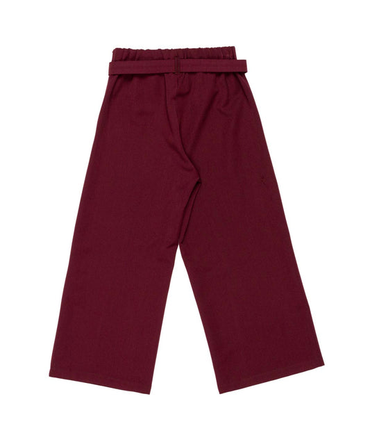 Wide-Leg Pants with Belt Detail Black / 8Y