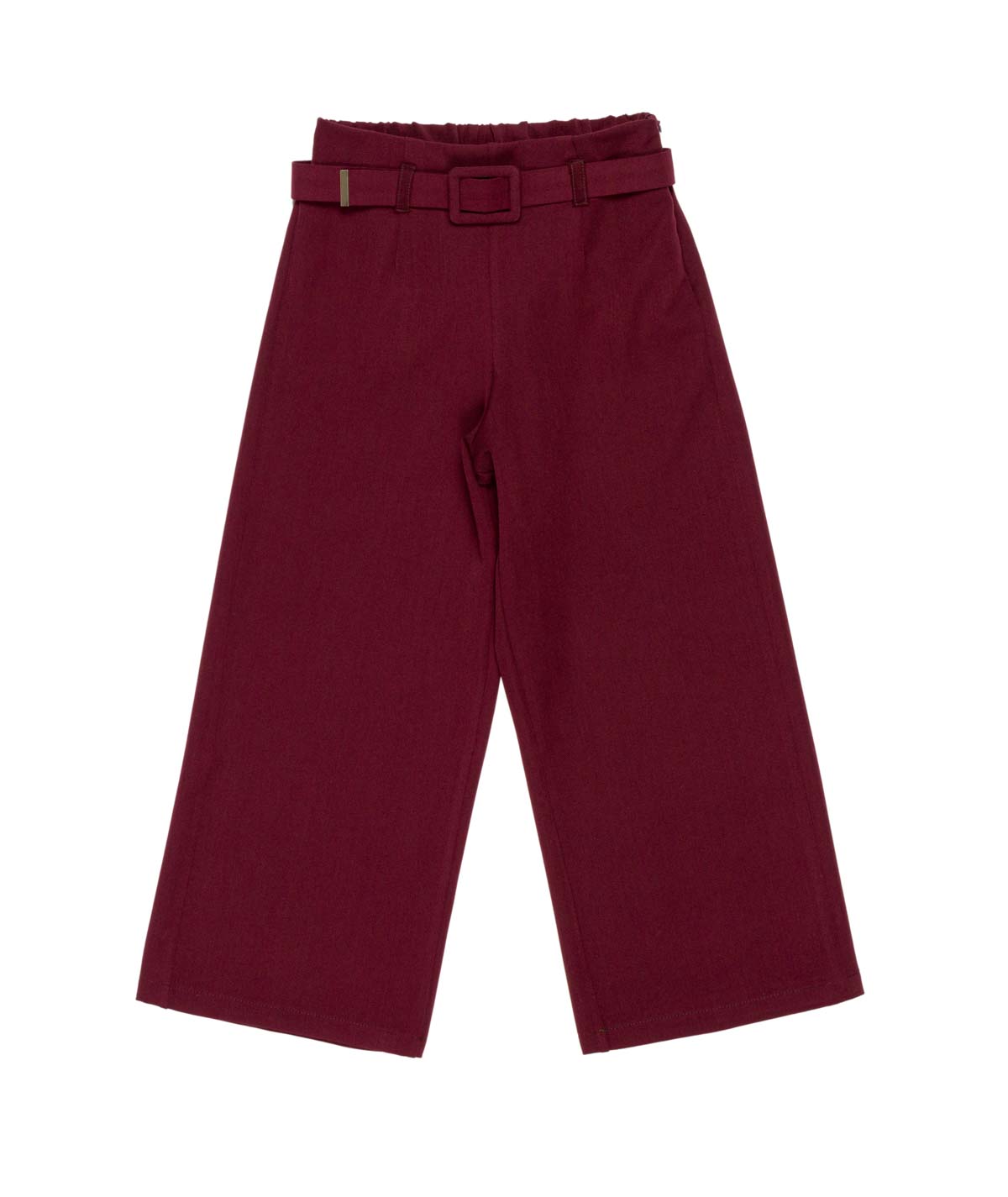 Wide-Leg Pants with Belt Detail Black / 8Y