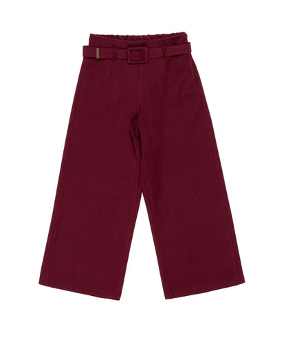 Wide-Leg Pants with Belt Detail Black / 8Y