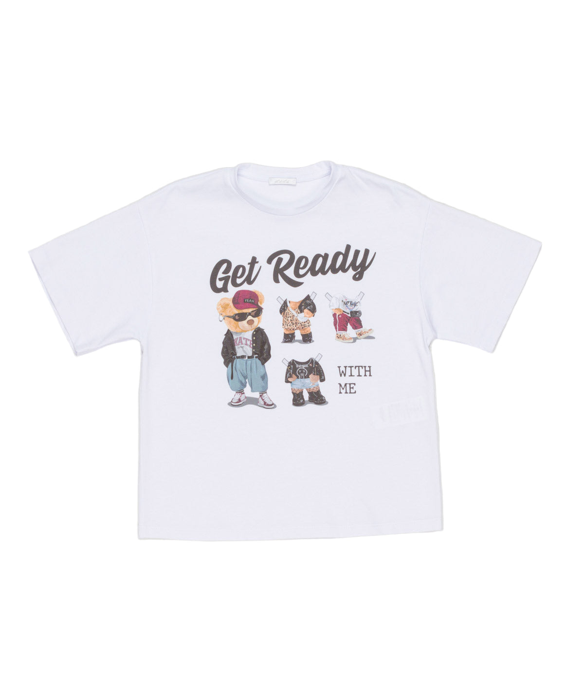Lulu GirlGraphic T-Shirt with Bear Print White / 8Y