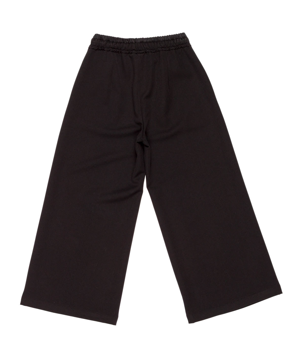 Wide-Leg Pants with Drawstring Waist Black / 8Y