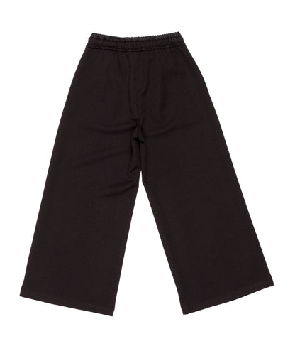 Wide-Leg Pants with Drawstring Waist Black / 8Y