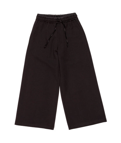 Wide-Leg Pants with Drawstring Waist Black / 8Y