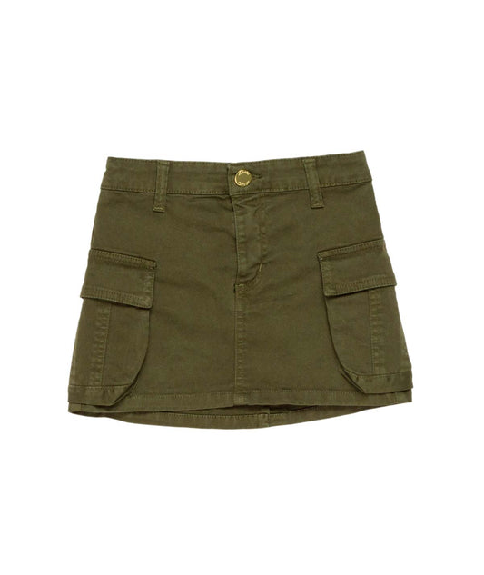 Cargo Mini Skirt with Flap Pockets Green / 8Y