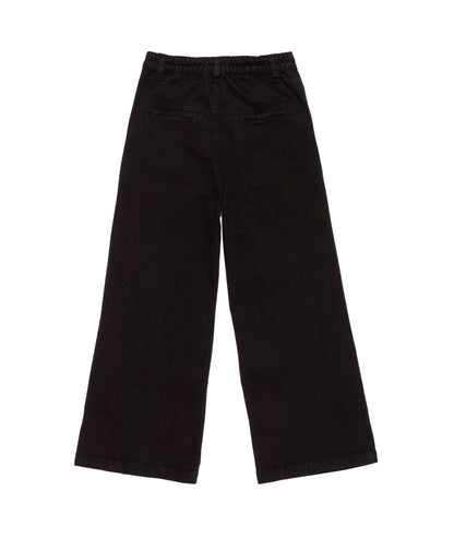 Wide-Leg Pants with Side Pockets Black / 8Y