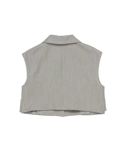 Tailored Vest with Sparkle Detail Black / 8Y