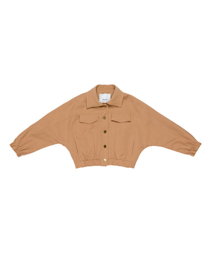 Cropped Jacket with Front Pockets Black / 8Y