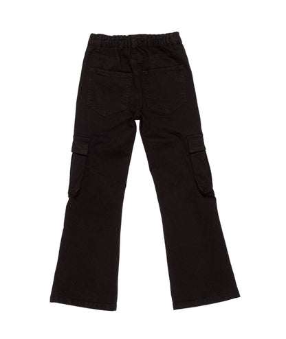 Cargo Pants with Flap Pockets Black / 8Y