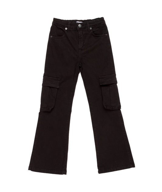Cargo Pants with Flap Pockets Black / 8Y