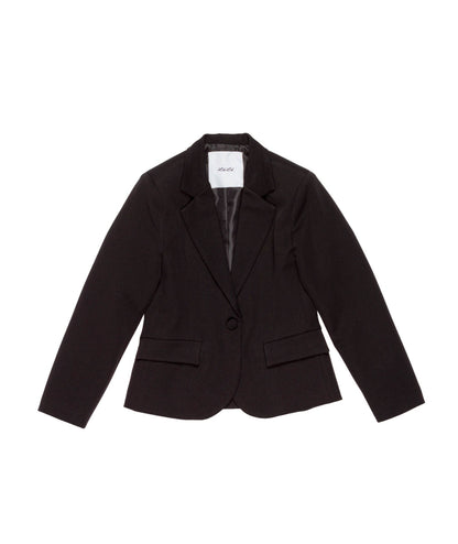 Tailored Blazer with Single Button Black / 8Y