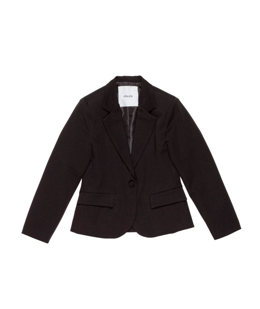 Tailored Blazer with Single Button Black / 8Y