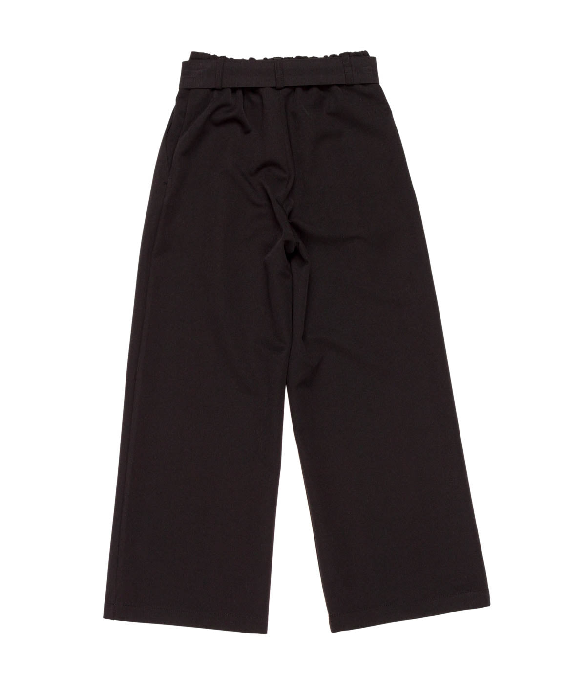 Wide-Leg Pants with Belt Detail Black / 8Y