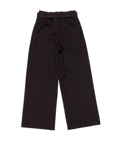 Wide-Leg Pants with Belt Detail Black / 8Y
