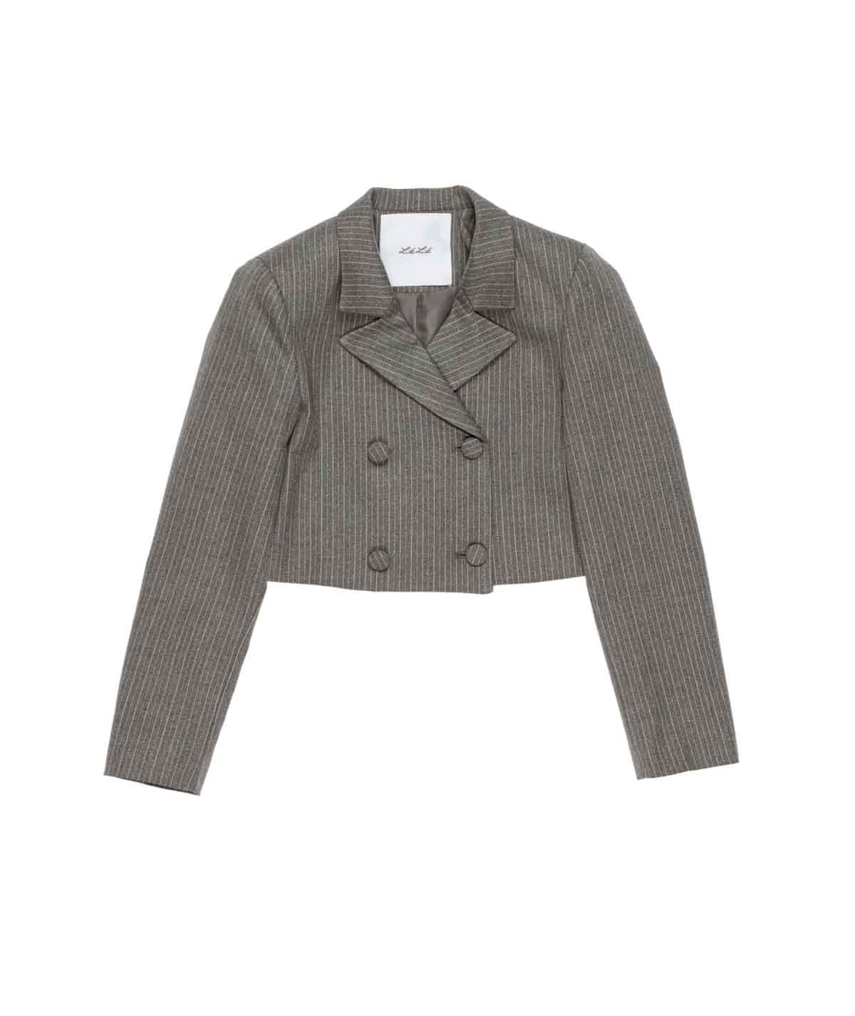 Cropped Pinstripe Blazer Stripes / 8Y