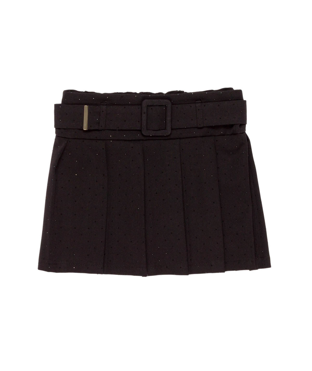 Pleated Skirt with Belt and Sparkle Detail Black / 8Y