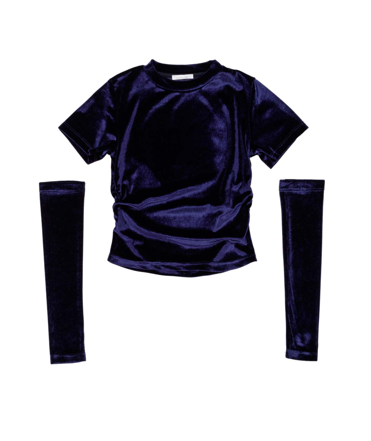 Velvet Top with Detachable Sleeves Black / 8Y