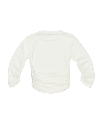 Long-Sleeve Top with Side Ruching Pink / 8Y