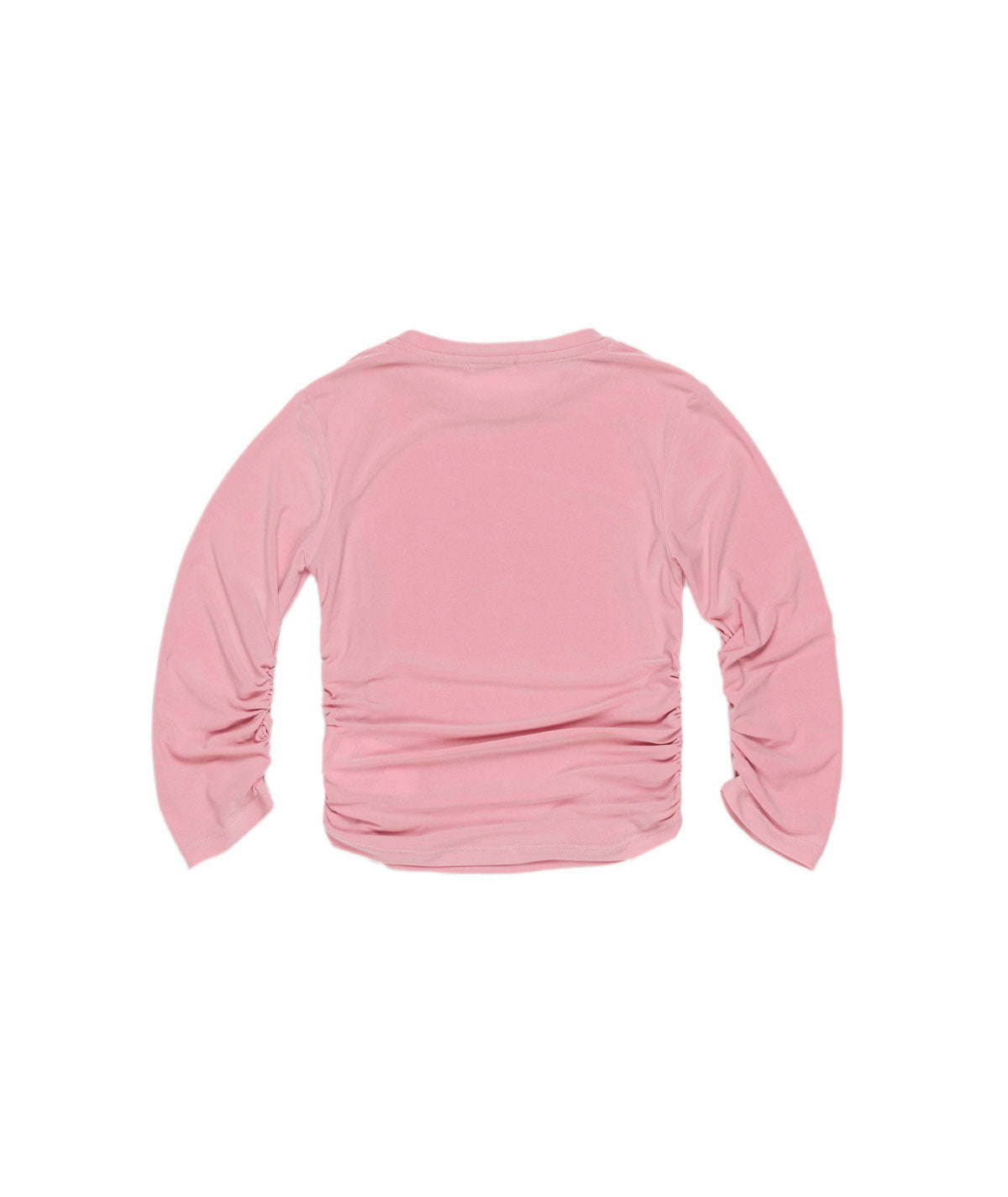 Long-Sleeve Top with Side Ruching Pink / 8Y