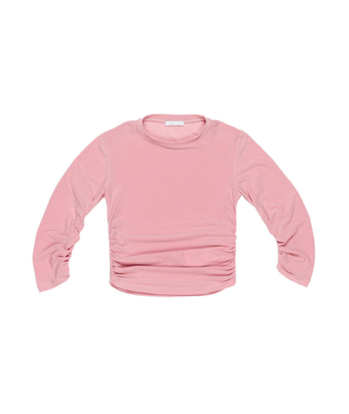 Long-Sleeve Top with Side Ruching Pink / 8Y