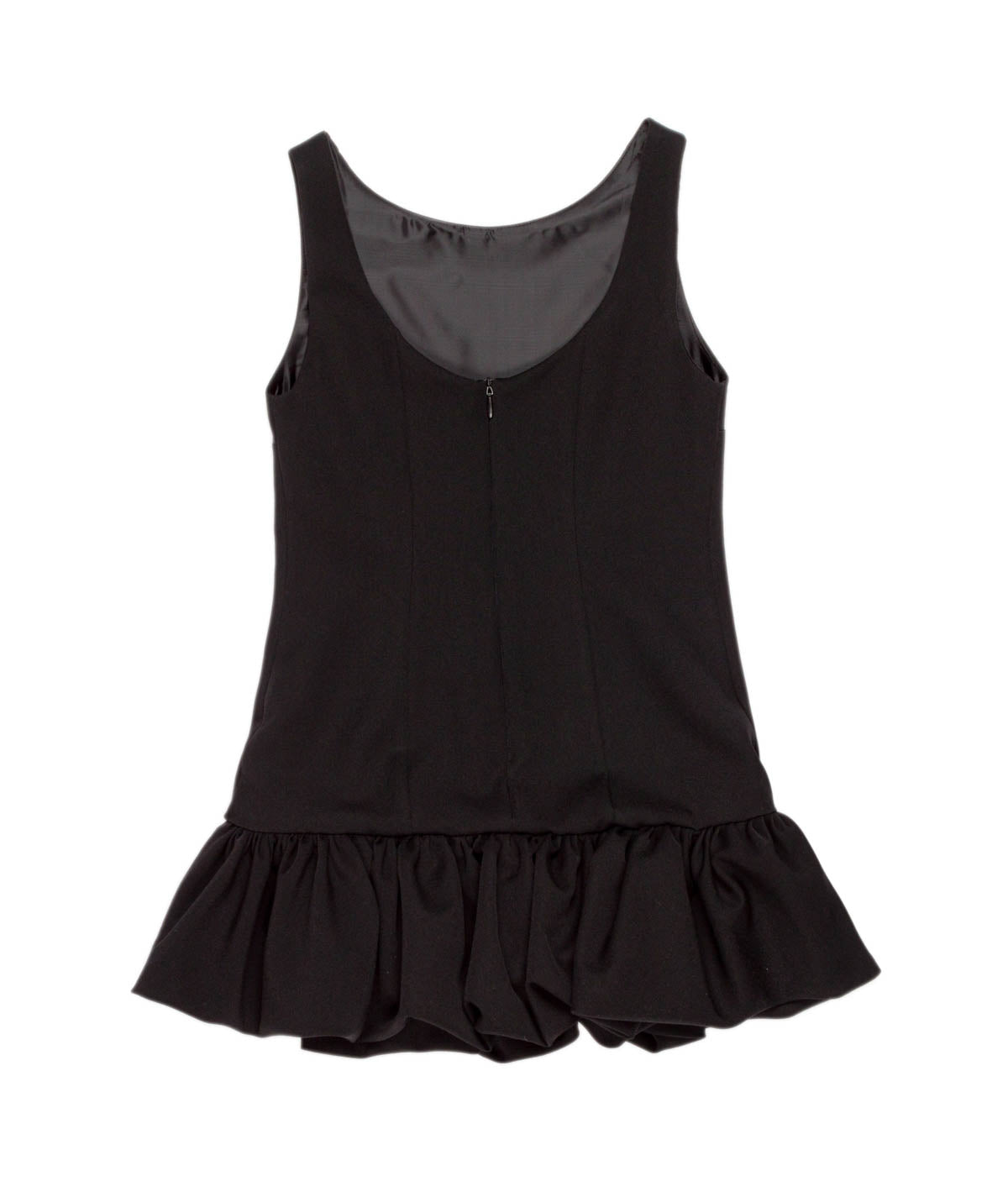Sleeveless Dress with Ruffled Hem Black / 8Y