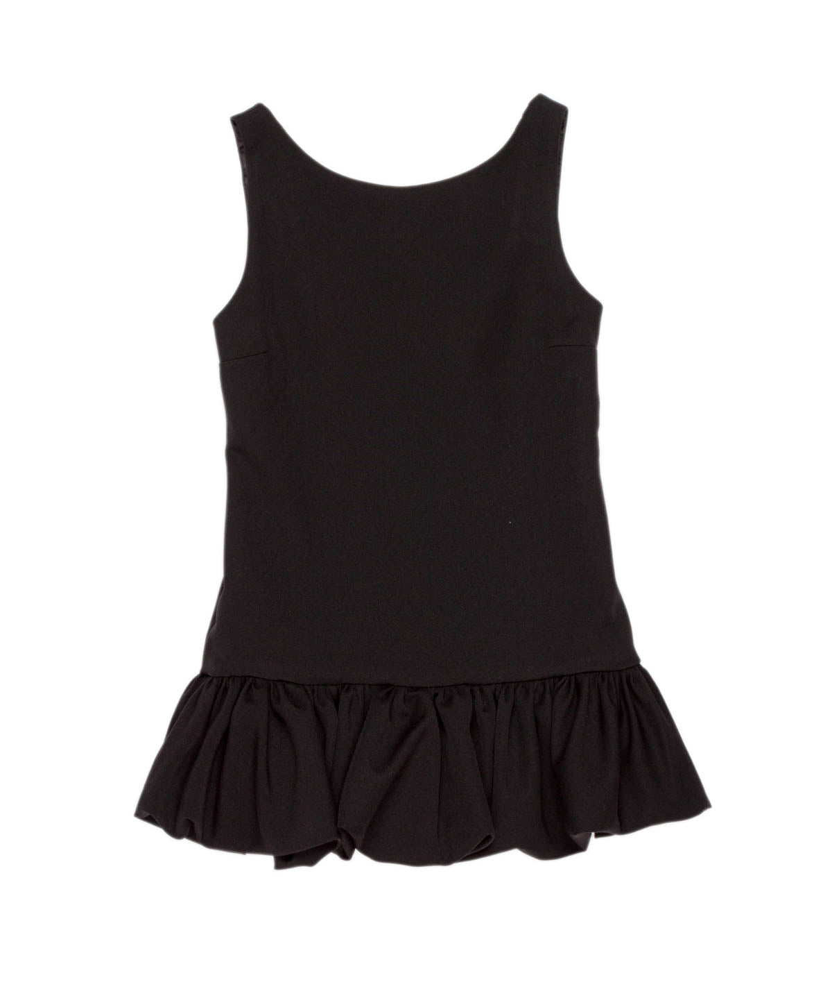 Sleeveless Dress with Ruffled Hem Black / 8Y