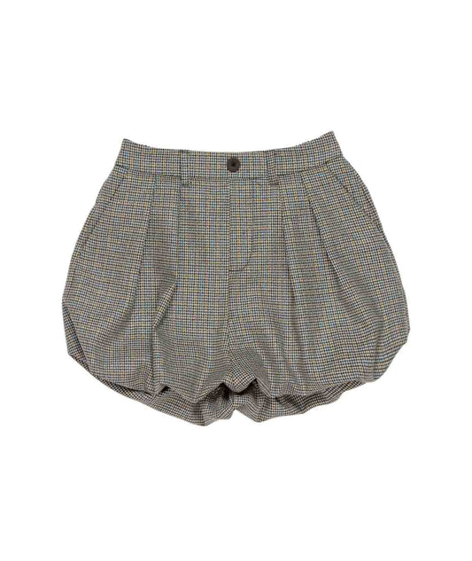 Checked Balloon Shorts Brown / 8Y