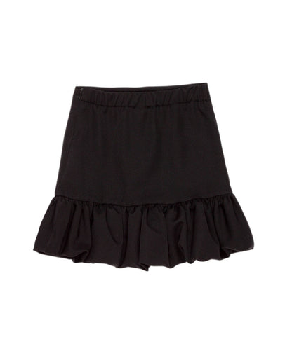 Ruffle Hem Skirt Black / 8Y