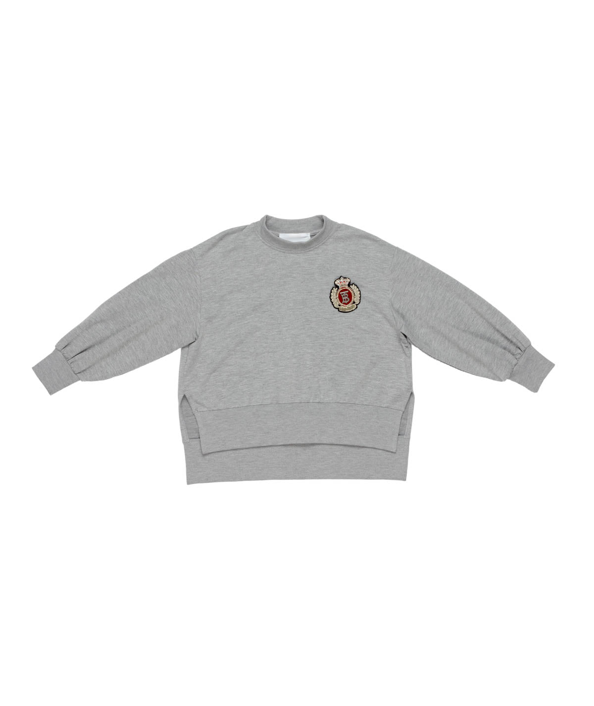 Sweatshirt with Crest Patch White / 8Y