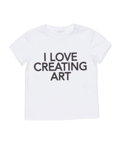 Lulu GirlGraphic T-Shirt with ÒI LOVE CREATING ARTÓ Print Black / 8Y