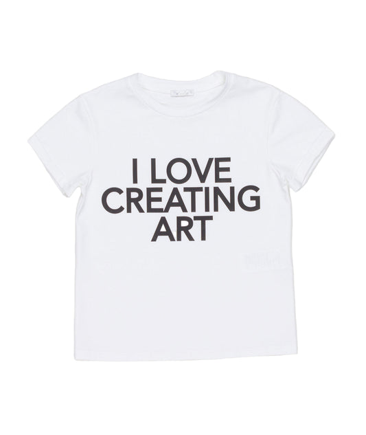Lulu GirlGraphic T-Shirt with ÒI LOVE CREATING ARTÓ Print Black / 8Y