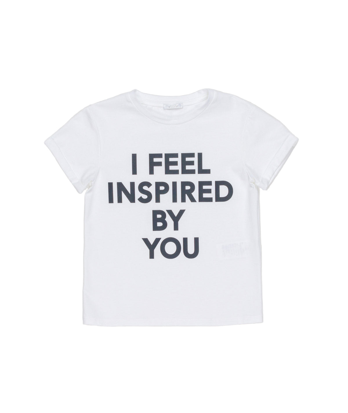 Lulu GirlGraphic T-Shirt with ÒI FEEL INSPIRED BY YOUÓ Print White / 8Y