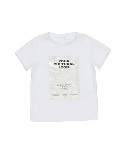 Lulu GirlGraphic T-Shirt with ÒYOUR CULTURAL ICONÓ Print White / 8Y