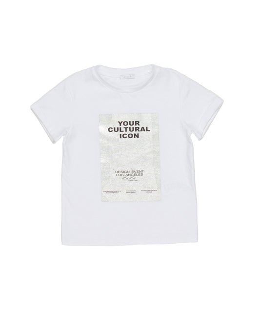 Lulu GirlGraphic T-Shirt with ÒYOUR CULTURAL ICONÓ Print White / 8Y