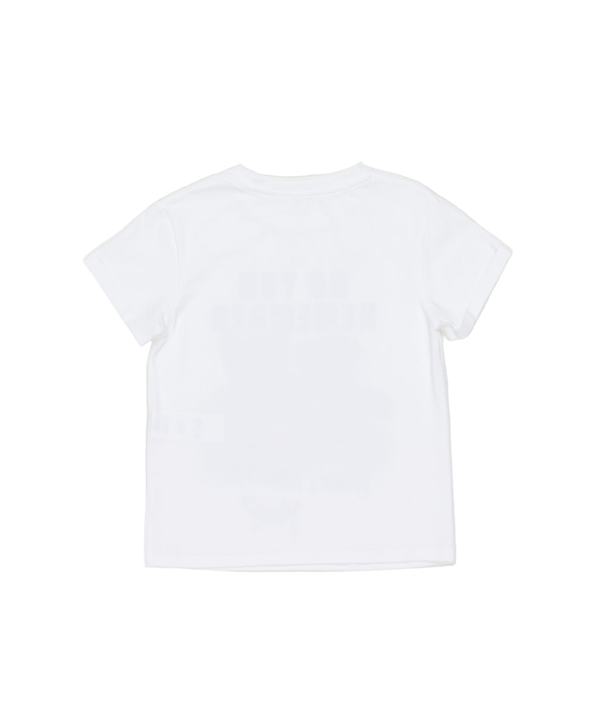 T-Shirt with Teddy Bear Print and Slogan White / 8Y
