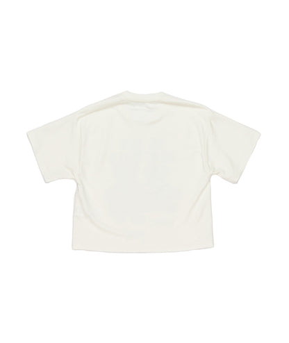 Short Sleeve White T-Shirt with Teddy Bear Club Print White / 8Y