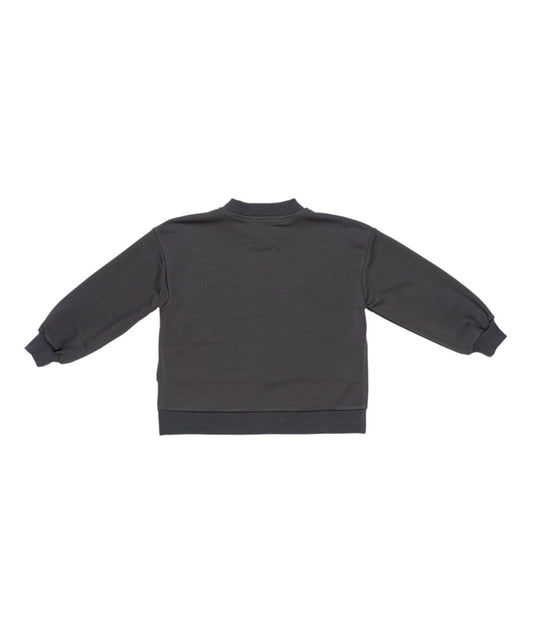 Charcoal Sweatshirt with "Get Ready With Me" Print Burgundy / 8Y