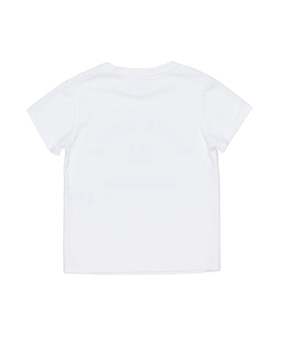 White T-Shirt with "Santa Monica California" Print White / 8Y