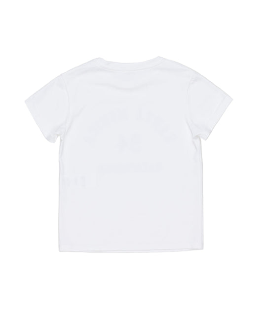 White T-Shirt with "Santa Monica California" Print White / 8Y