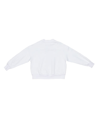 White Sweatshirt with "Get Ready" Teddy Bear Print White / 8Y