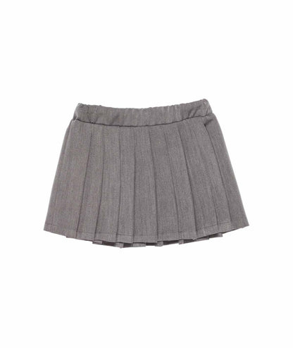 Pleated Skirt with Drawstring Waist inGrey Grey / 8Y