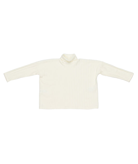 Ribbed Turtleneck Top Black / 8Y