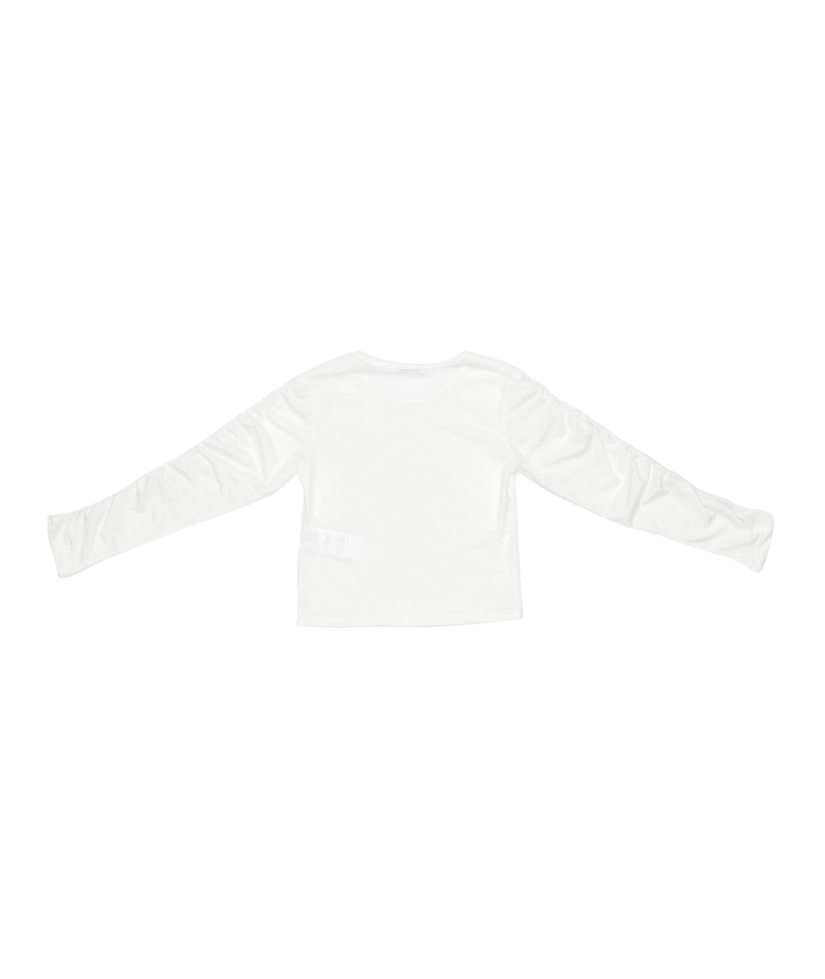 Long-Sleeve Top with Ruched Sleeves Black / 8Y