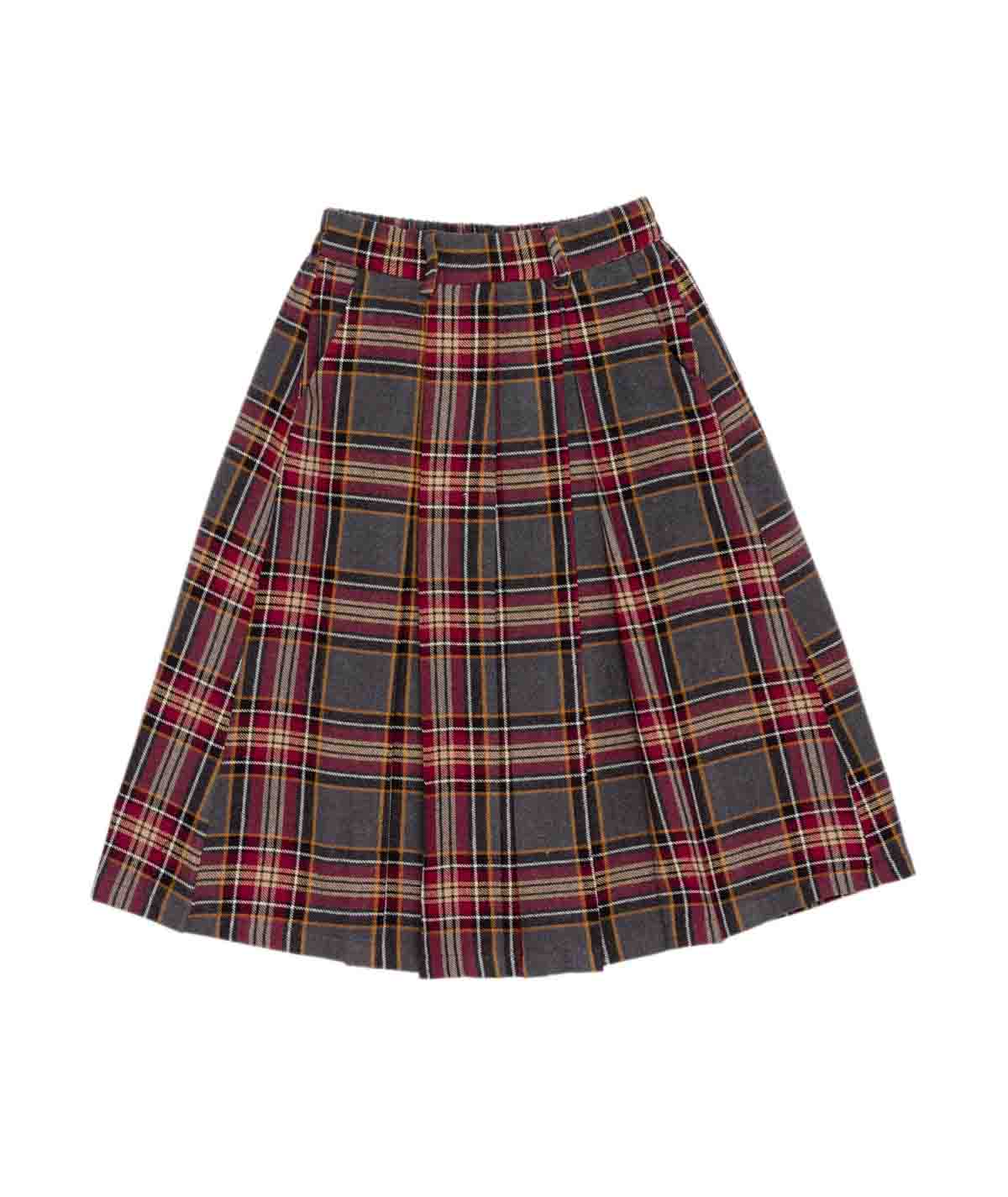 Classic Plaid Pleated Skirt Brown / 8Y