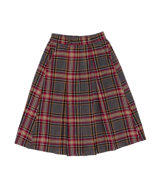Classic Plaid Pleated Skirt Brown / 8Y