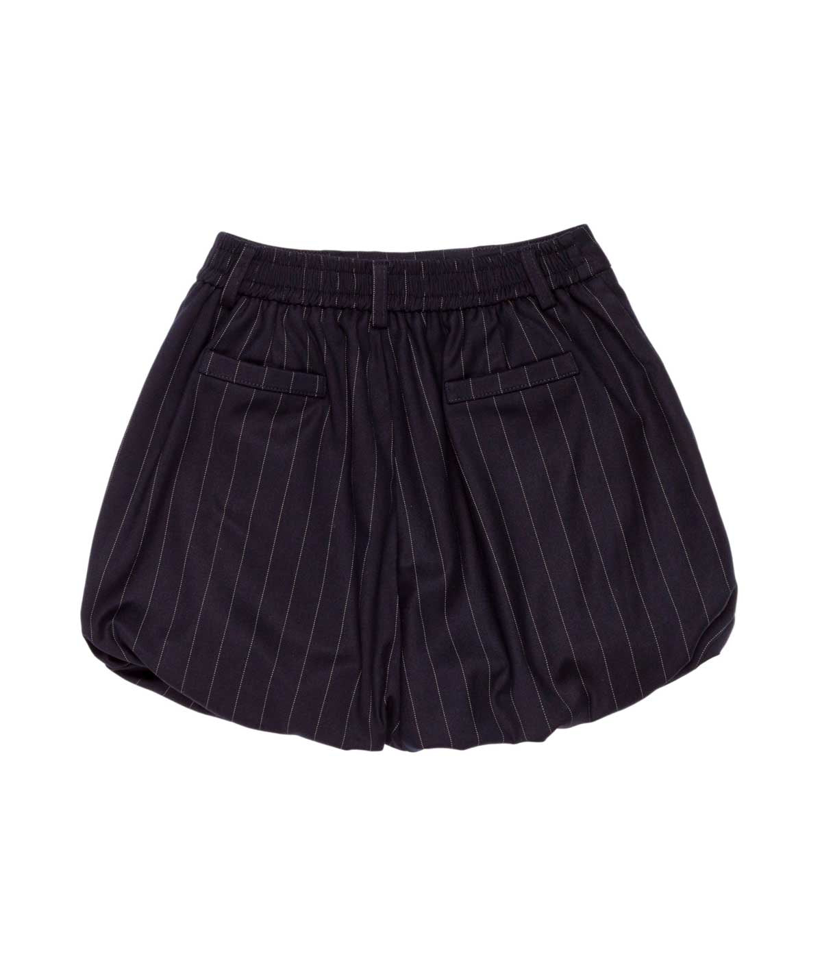 Pinstripe Balloon Shorts with Pleated Detail Blue / 8Y