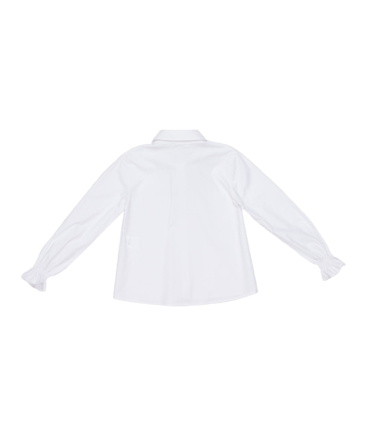 Classic Button-Up Shirt with Embellished Collar White / 8Y