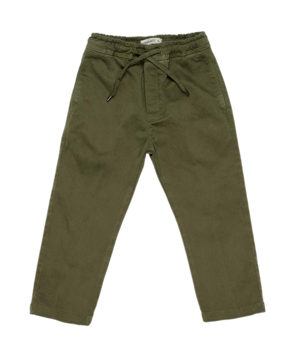 Boy Drawstring Pants Military Green / 8Y
